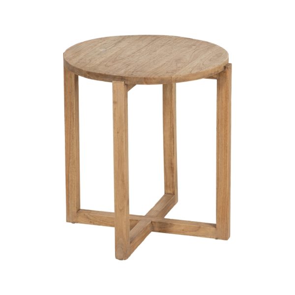MESA AUXILIAR NATURAL MADERA MINDI SALÓN 40 X 40 X 45 CM