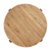 MESA AUXILIAR NATURAL MADERA MINDI SALÓN 40 X 40 X 45 CM