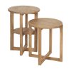 MESA AUXILIAR NATURAL MADERA MINDI SALÓN 40 X 40 X 55 CM