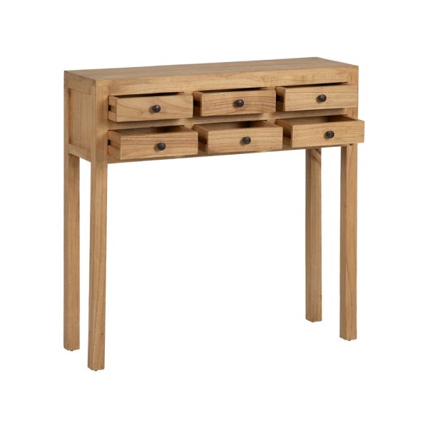 CONSOLA NATURAL MADERA MINDI ENTRADA 85 X 26 X 85 CM