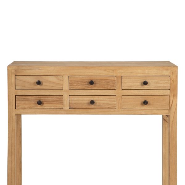 CONSOLA NATURAL MADERA MINDI ENTRADA 85 X 26 X 85 CM