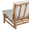 SOFÁ 2 PLAZAS NATURAL BAMBÚ 135 X 86 X 81 CM