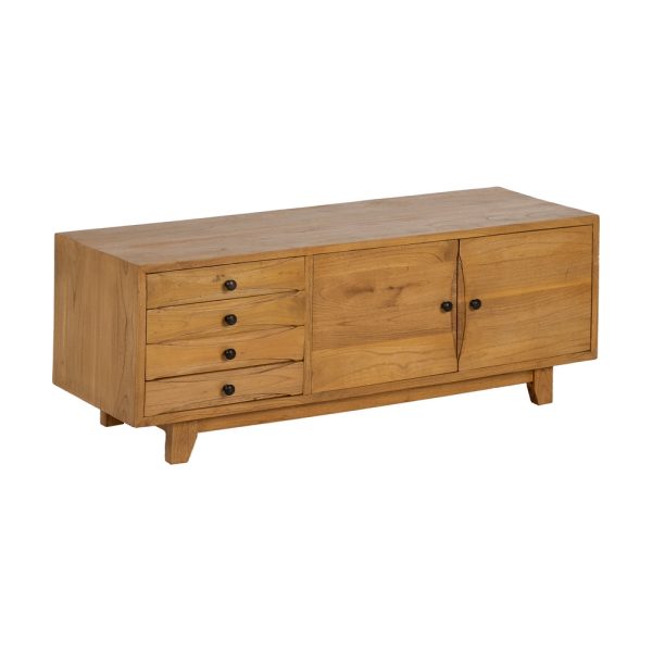613286-01 MUEBLE TV NATURAL MADERA MINDI SALÓN 120 X 40 X 45 CM