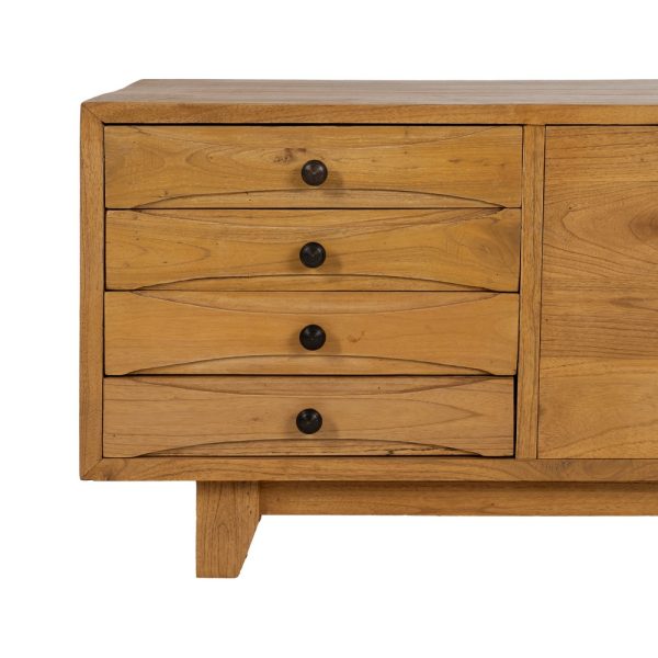 613286-04 MUEBLE TV NATURAL MADERA MINDI SALÓN 120 X 40 X 45 CM