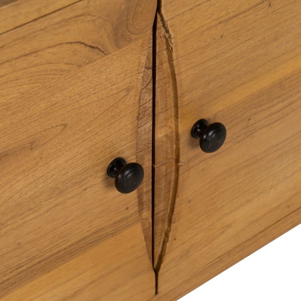 613286-07 MUEBLE TV NATURAL MADERA MINDI SALÓN 120 X 40 X 45 CM