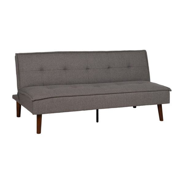 SOFÁ-CAMA GRIS METAL-MADERA SALÓN 178 X 94 X 86 CM