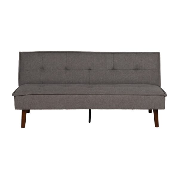 SOFÁ-CAMA GRIS METAL-MADERA SALÓN 178 X 94 X 86 CM