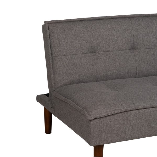 SOFÁ-CAMA GRIS METAL-MADERA SALÓN 178 X 94 X 86 CM