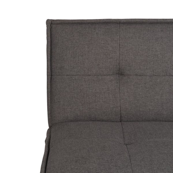 SOFÁ-CAMA GRIS METAL-MADERA SALÓN 178 X 94 X 86 CM