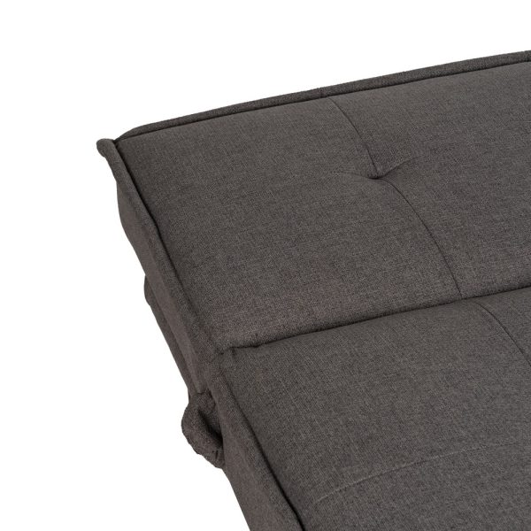 SOFÁ-CAMA GRIS METAL-MADERA SALÓN 178 X 94 X 86 CM