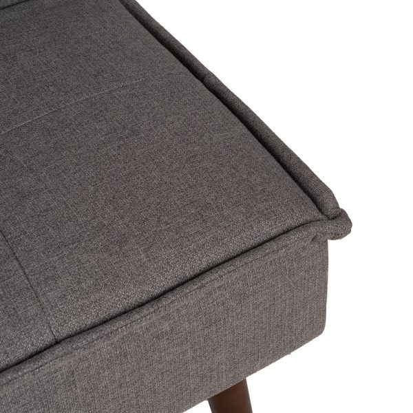 SOFÁ-CAMA GRIS METAL-MADERA SALÓN 178 X 94 X 86 CM