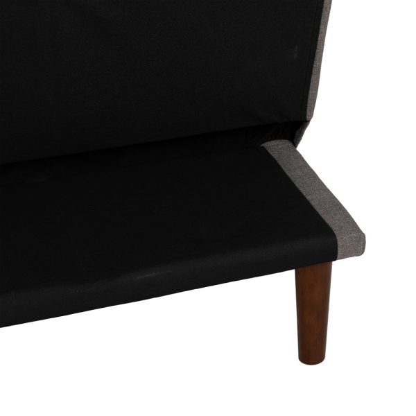SOFÁ-CAMA GRIS METAL-MADERA SALÓN 178 X 94 X 86 CM