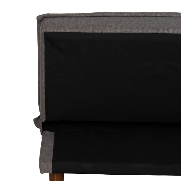 SOFÁ-CAMA GRIS METAL-MADERA SALÓN 178 X 94 X 86 CM