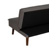 SOFÁ-CAMA GRIS METAL-MADERA SALÓN 178 X 94 X 86 CM