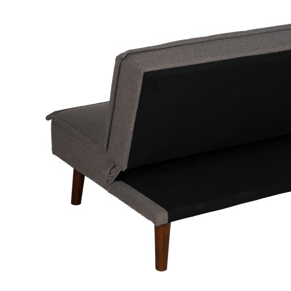 SOFÁ-CAMA GRIS METAL-MADERA SALÓN 178 X 94 X 86 CM
