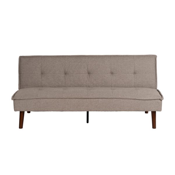 SOFÁ-CAMA BEIGE METAL-MADERA SALÓN 178 X 94 X 86 CM