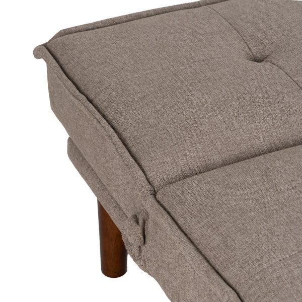 SOFÁ-CAMA BEIGE METAL-MADERA SALÓN 178 X 94 X 86 CM