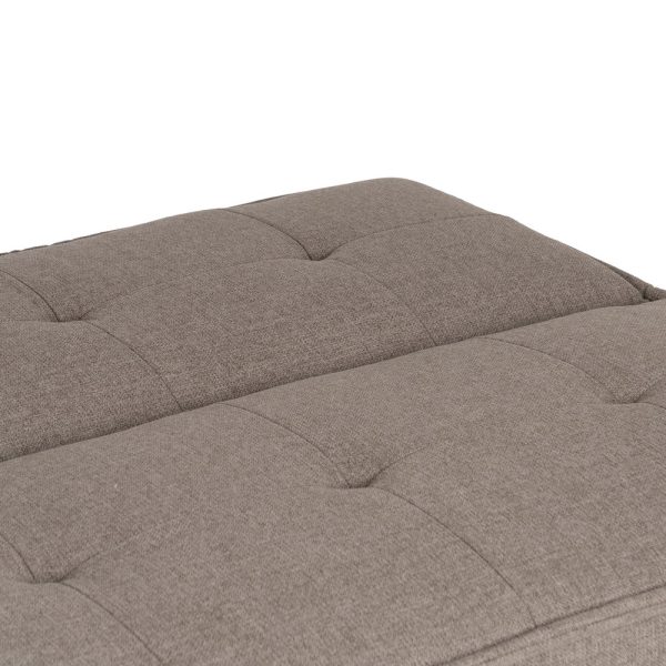 SOFÁ-CAMA BEIGE METAL-MADERA SALÓN 178 X 94 X 86 CM