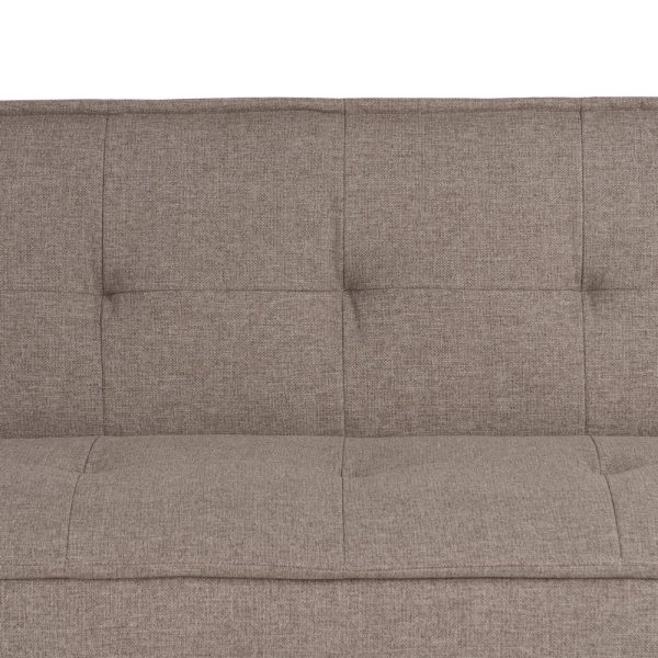 SOFÁ-CAMA BEIGE METAL-MADERA SALÓN 178 X 94 X 86 CM