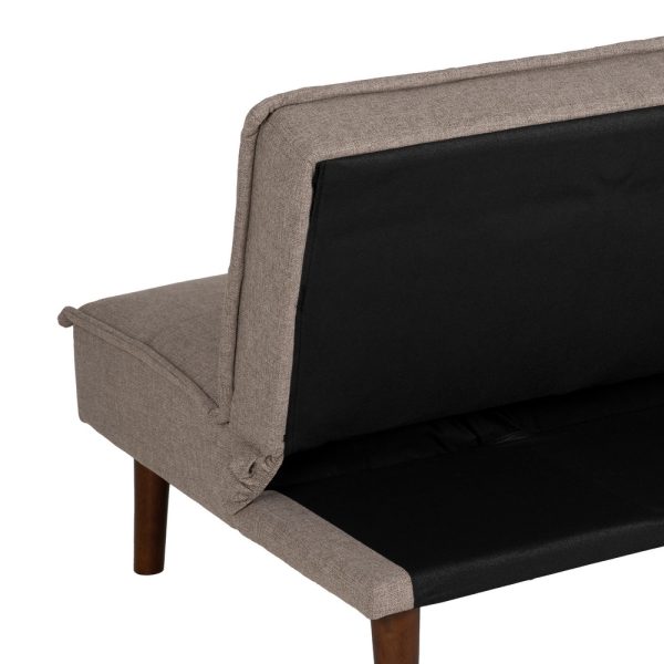 SOFÁ-CAMA BEIGE METAL-MADERA SALÓN 178 X 94 X 86 CM