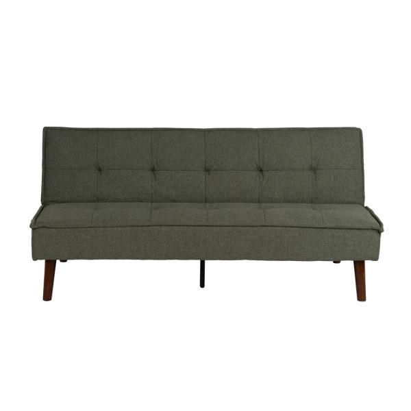 SOFÁ-CAMA VERDE METAL-MADERA SALÓN 178 X 94 X 86 CM
