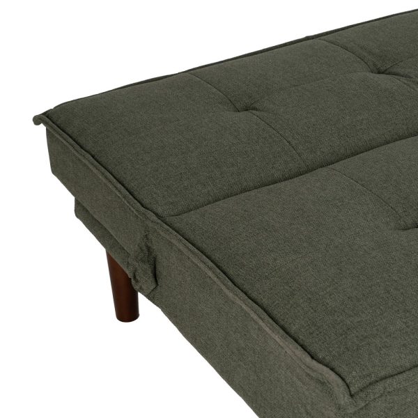 SOFÁ-CAMA VERDE METAL-MADERA SALÓN 178 X 94 X 86 CM