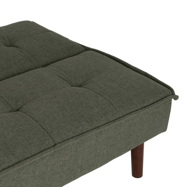 SOFÁ-CAMA VERDE METAL-MADERA SALÓN 178 X 94 X 86 CM