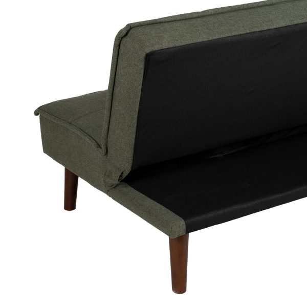 SOFÁ-CAMA VERDE METAL-MADERA SALÓN 178 X 94 X 86 CM