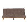 SOFÁ-CAMA TAUPE METAL-MADERA SALÓN 178 X 94 X 86 CM