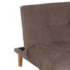 SOFÁ-CAMA TAUPE METAL-MADERA SALÓN 178 X 94 X 86 CM