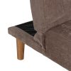 SOFÁ-CAMA TAUPE METAL-MADERA SALÓN 178 X 94 X 86 CM