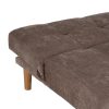 SOFÁ-CAMA TAUPE METAL-MADERA SALÓN 178 X 94 X 86 CM