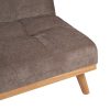 SOFÁ-CAMA TAUPE METAL-MADERA SALÓN 178 X 94 X 86 CM