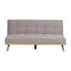 SOFÁ-CAMA GRIS METAL-MADERA SALÓN 178 X 94 X 86 CM