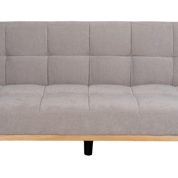 SOFÁ-CAMA GRIS METAL-MADERA SALÓN 178 X 94 X 86 CM