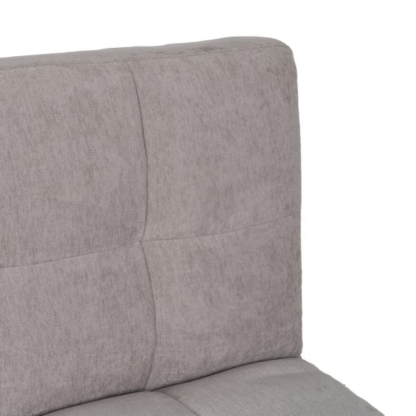 SOFÁ-CAMA GRIS METAL-MADERA SALÓN 178 X 94 X 86 CM