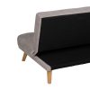 SOFÁ-CAMA GRIS METAL-MADERA SALÓN 178 X 94 X 86 CM