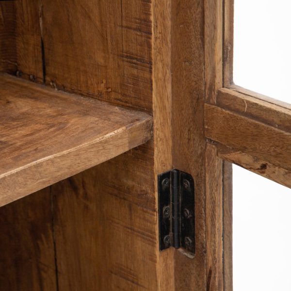 VITRINA NATURAL MADERA DE MANGO SALÓN 115 X 40 X 194 CM