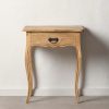 MESITA NATURAL MADERA MINDI DORMITORIO 58 X 43 X 70 CM