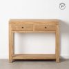 CONSOLA NATURAL MADERA MINDI ENTRADA 100 X 35 X 85 CM