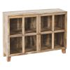 VITRINA BLANCO ROZADO MADERA DE MANGO 120 X 35,50 X 88,50 CM