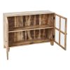 VITRINA BLANCO ROZADO MADERA DE MANGO 120 X 35,50 X 88,50 CM