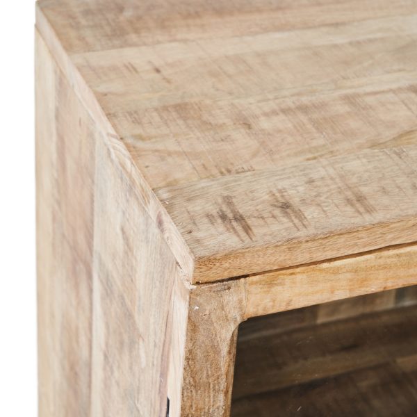 VITRINA BLANCO ROZADO MADERA DE MANGO 120 X 35,50 X 88,50 CM