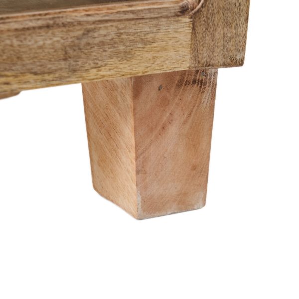 VITRINA BLANCO ROZADO MADERA DE MANGO 120 X 35,50 X 88,50 CM