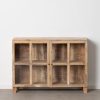 VITRINA BLANCO ROZADO MADERA DE MANGO 120 X 35,50 X 88,50 CM