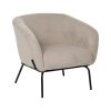 SILLÓN BEIGE TEJIDO-METAL 77 X 72 X 68 CM