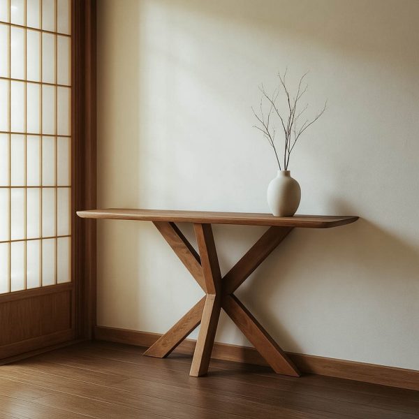 CONSOLA MIEL MADERA DE MANGO DECORACIÓN 130 X 35 X 76 CM