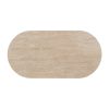 MESA CENTRO BEIGE PIEDRA MDF DECORACIÓN 120 X 60 X 46 CM