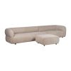 PUF BEIGE TEJIDO SALÓN 66 X 87 X 39 CM