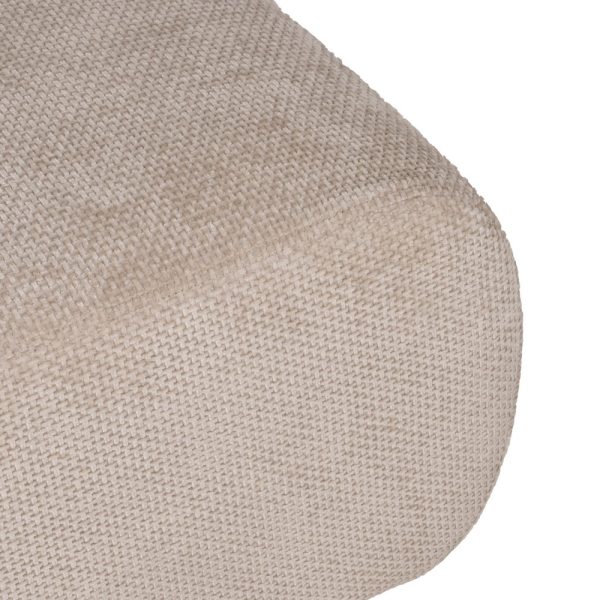 PUF BEIGE TEJIDO SALÓN 66 X 87 X 39 CM
